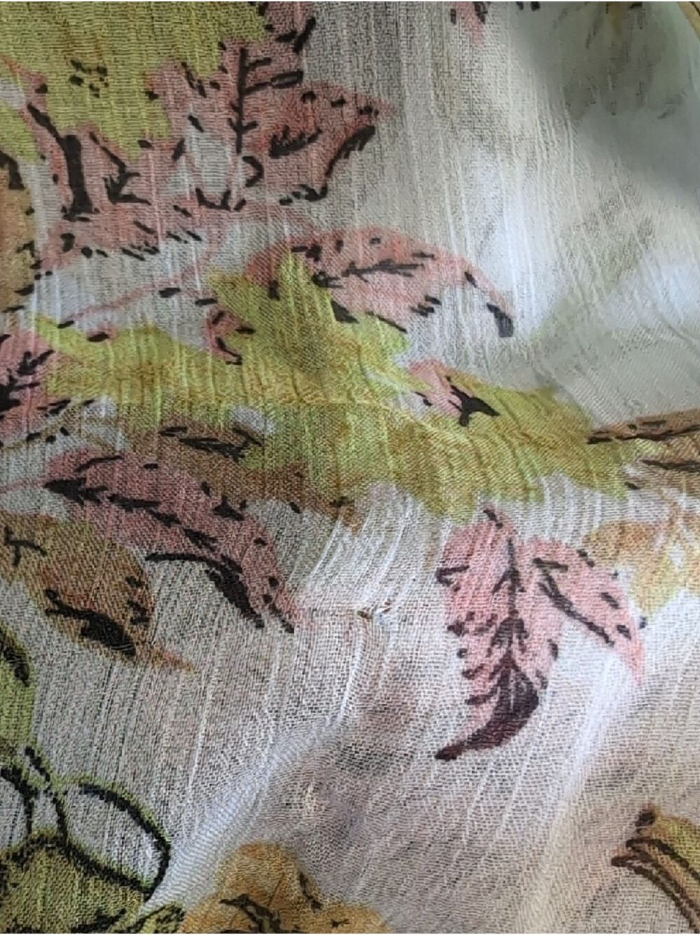 Kori Sheer Floral Duster/ Swim Coverup in Yellow & Pink - Picture 8 of 9